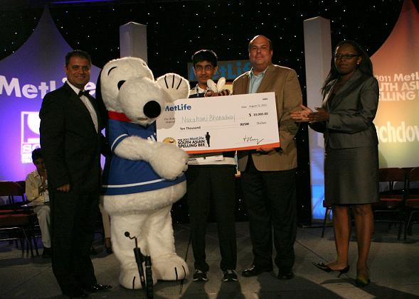 Narahari Bharadwaj Wins 2011 MetLife South Asian Spelling Bee