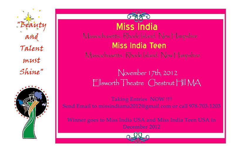 Miss India/India Teen Massachusetts, Rhode Island And New Hampshire 2012