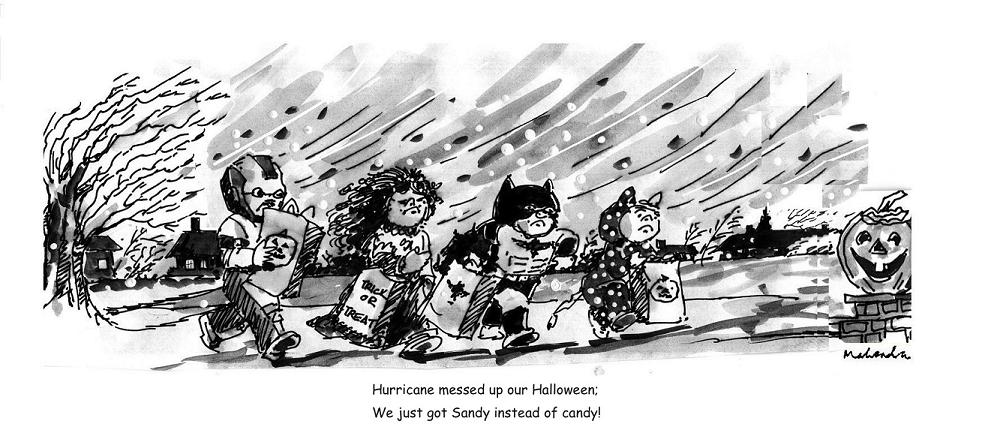 Cartoon: Halloween And Hurricane