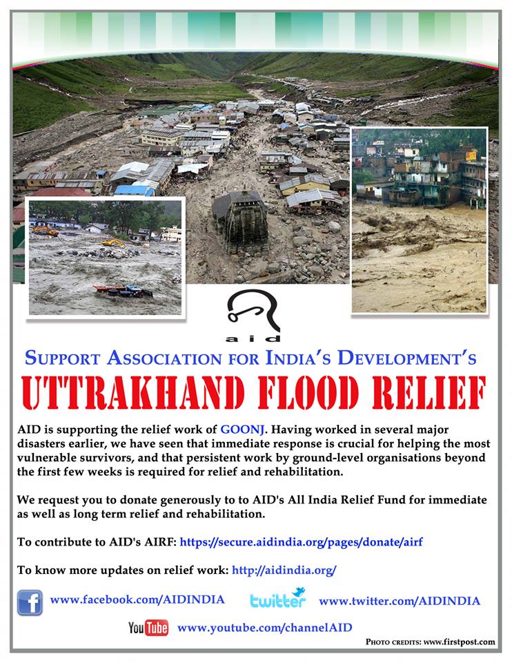 AID's Response To The Disaster In Uttarakhand