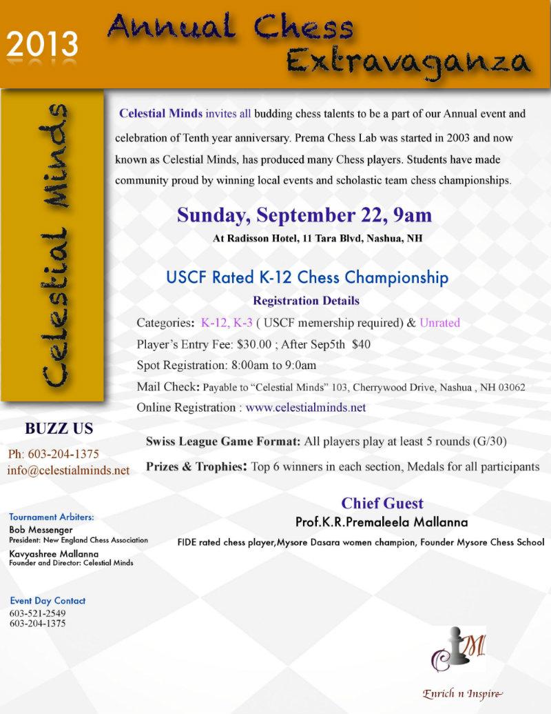 Celestial Minds 2013 Annual Chess Extravaganza