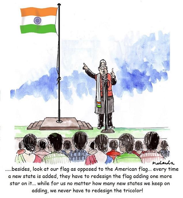 Cartoon: Flag Hoisting