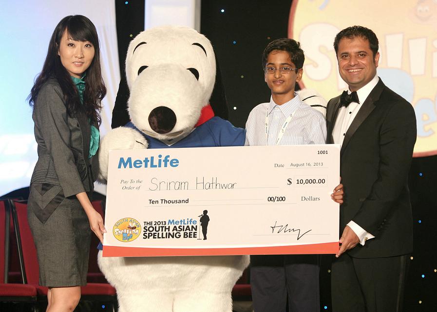 Sriram Hathwar Wins 2013 MetLife South Asian Spelling Bee 