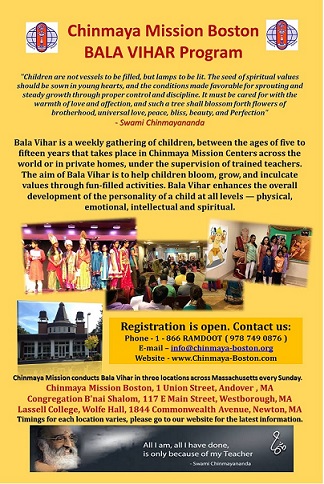 Chinmaya Mission Boston Bala Vihar Program