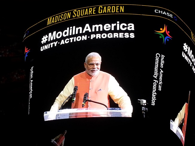 Indian Prime Minister Narendra Modi Speaks To Record-Breaking Crowd At  Madison Square Garden