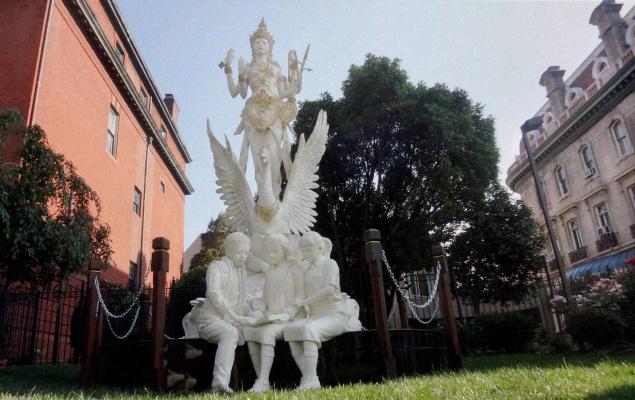 Hindus Welcome Goddess Saraswati Statue Near White House Erected By Indonesia