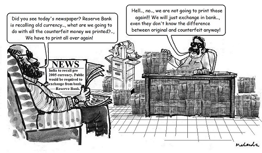 Cartoon: RBI Recalling Old Indian Currency