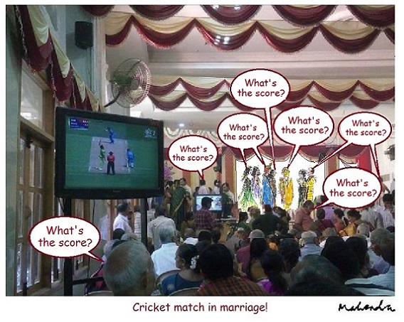 Cartoon: Cricket Match In Marriage