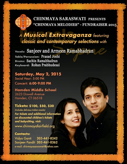 Chinmaya Mission Fairfield-New Haven To Host A<br>Musical Extravaganza Of Bollywood Music