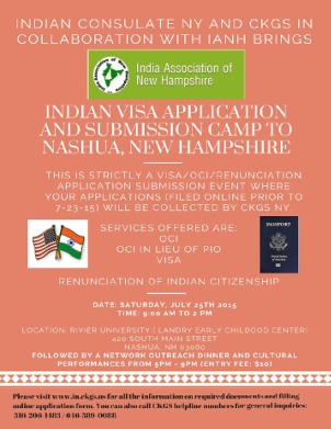 Indian Visa Application And Submission Camp