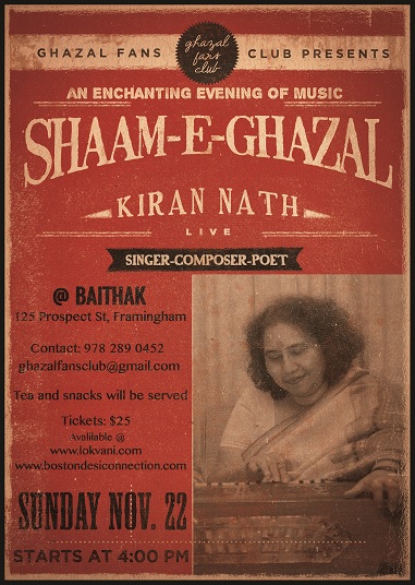 Ghazal Fans Club Presents Shaam-E-Ghazal With Kiran Nath