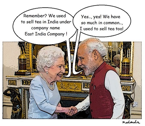 Cartoon: NAMO Meets Queen