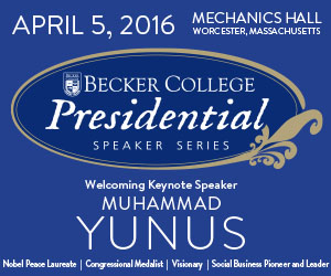 Becker College Presidential Speaker Series Featuring Dr. Muhammad Yunus