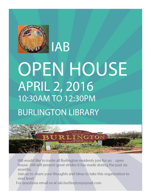 Indian Americans For Burlington Open House