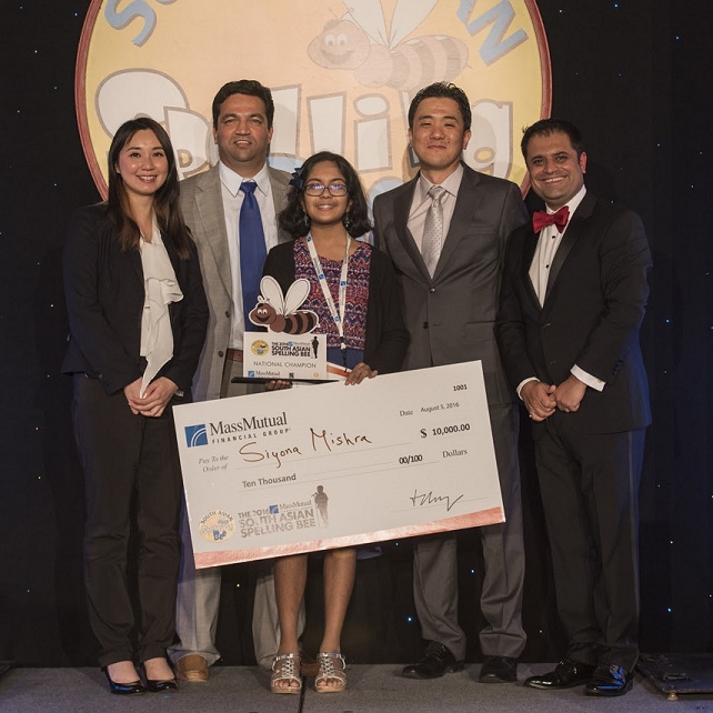 Siyona Mishra Wins 2016 MassMutual South Asian Spelling Bee