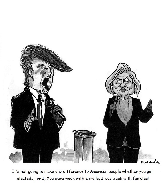 Cartoon: Trump - Hillary