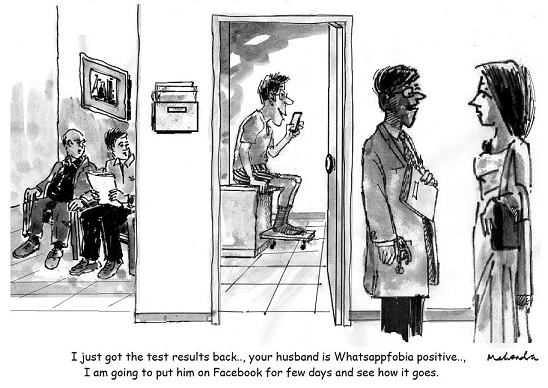 Cartoon:  Whatasappfobia Positive
