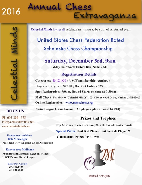 Celestial Minds Annual Chess Extravaganza -2016