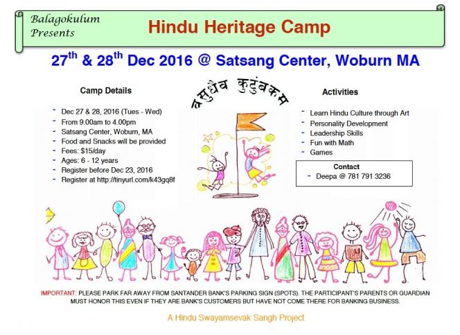 Hindu Heritage Camp At Satsang Center