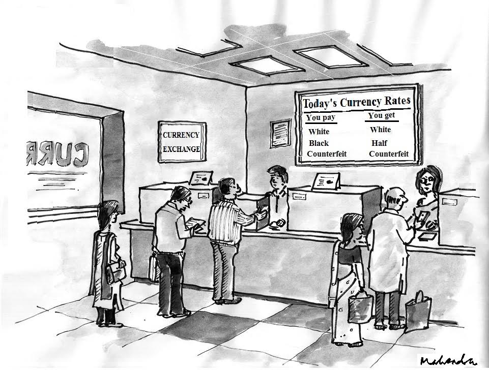 Cartoon: Currency Exchange