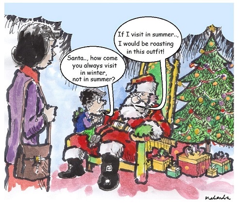 Cartoon: Santa In Summer