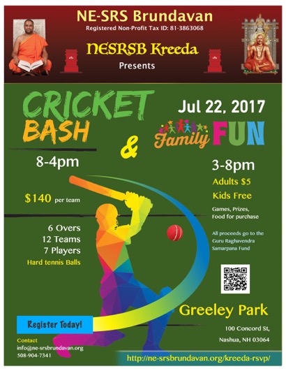 Cricket Tournament In Boston By NE SRS Brundavan