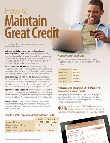 How To Maintain Great Credit
