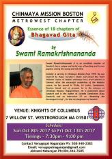 Chinmaya Boston Presents Essence Of 18 Chapters Of Bhagavad Gita