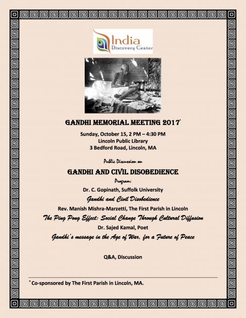 Gandhi Memorial Meeting 