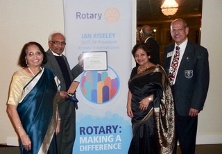 Dr. Dinesh Patel Named Paul Harris Fellow  By Rotary International