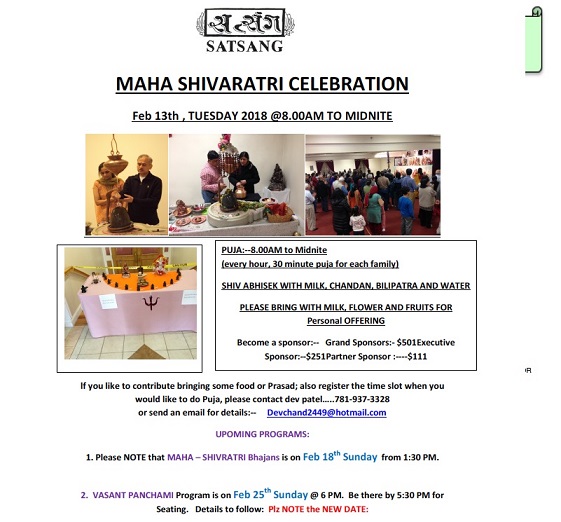 Maha Shivaratri And Vasant Panchmi At Satsang Center