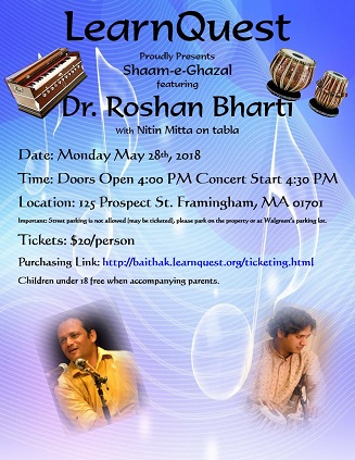 LearnQuest Presents Shaam-e-Ghazal By Dr. Roshan Bharti