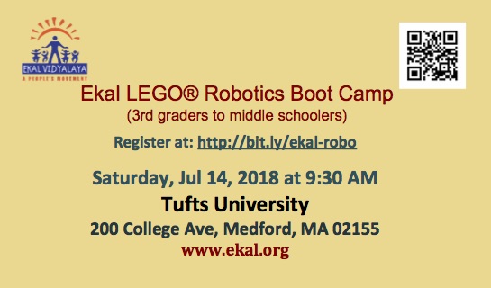 Learn The Basics Of LEGO® Robotics And Raise Money For Ekal!