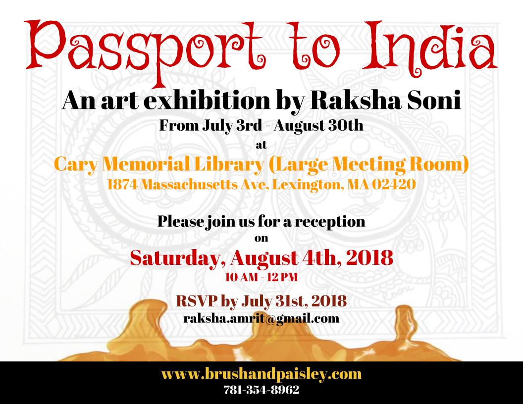 Passage To India: Art Exhibition/Reception