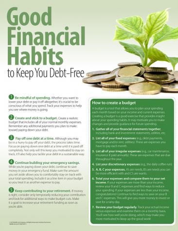 Good Financial Habits To Keep You Debt-Free