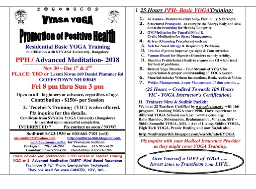 Vyasa Yoga: Promotion Of Positive Health