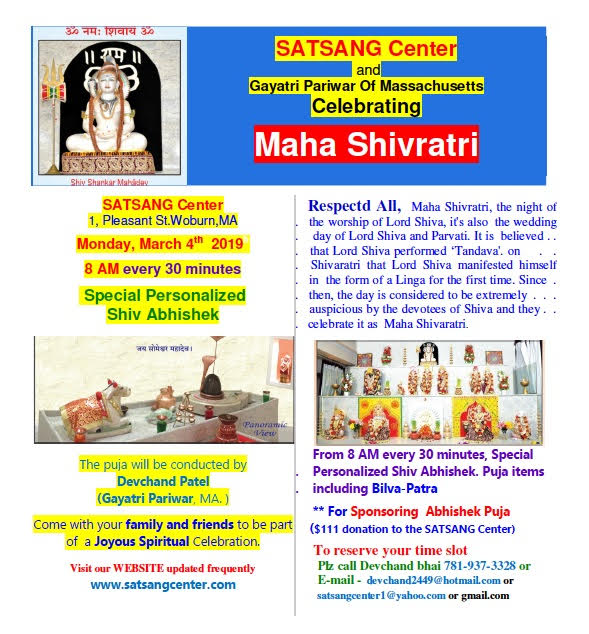 Shivratri Celebrations At Satsang Center