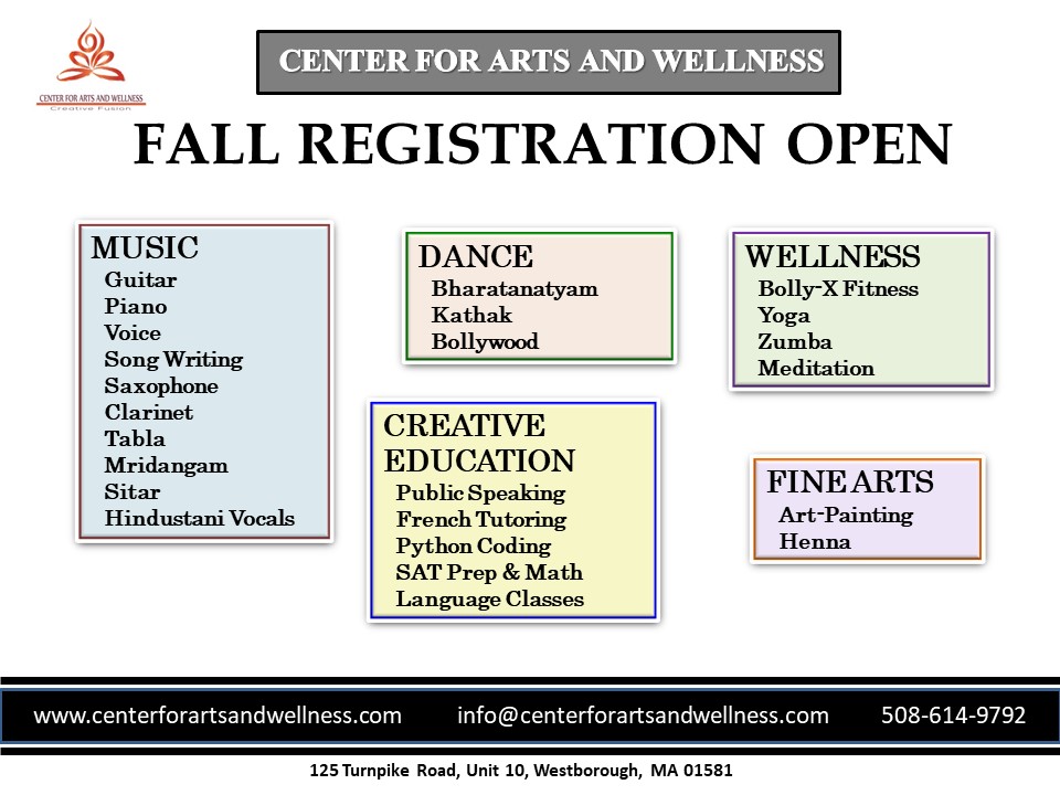 Registration Open For Fall Classes At The Center For Arts And Wellness