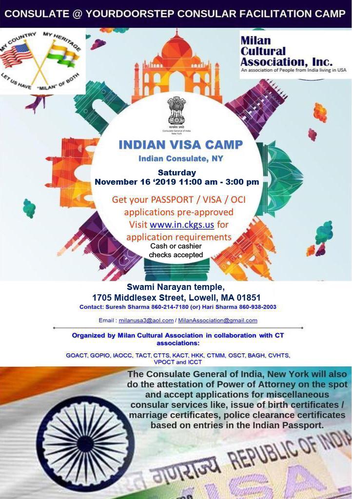 India Visa, OCI And Passport Camp