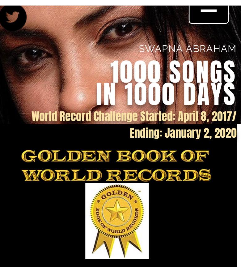 1000 Songs In 1000 Days: Swapna Abraham Setting A New World Record