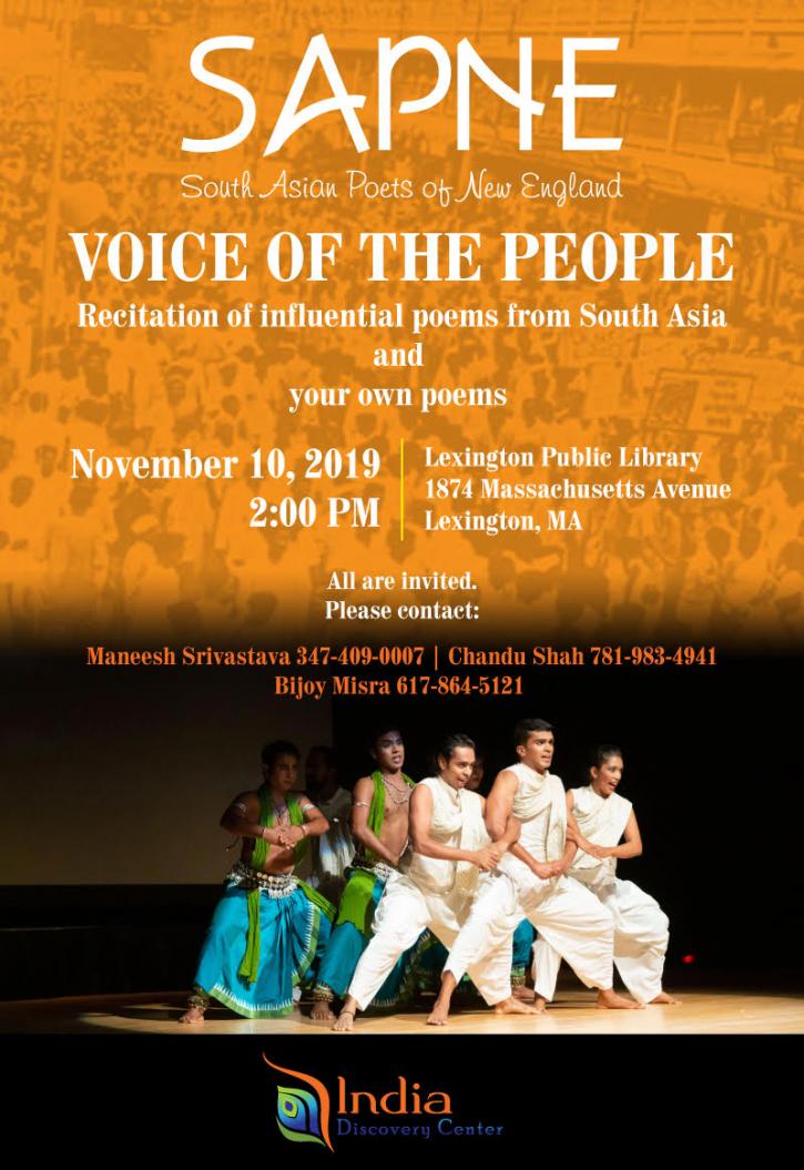 SAPNE Poets Sing “Voice Of The People” 