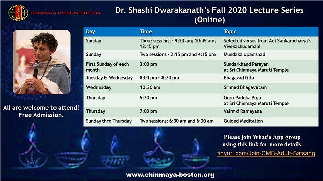 Bala Vihar, Adult And Language Classes At Chinmaya Mission Boston