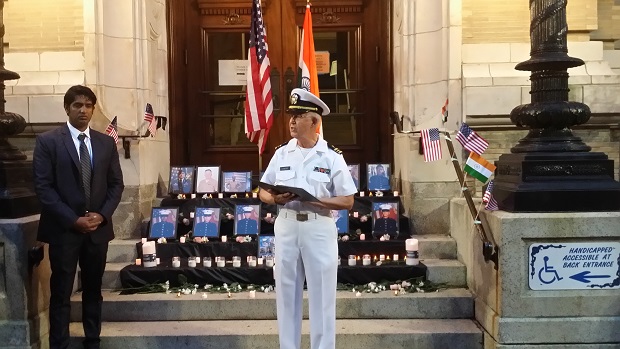 Indian American Community Organized Candlelight Vigil At City Hall, Marlborough