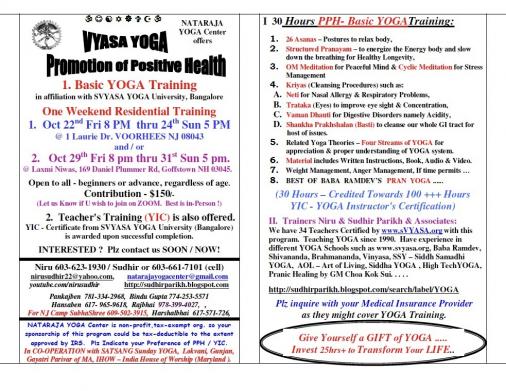 Vyasa Yoga - Promotion Of Positive Health