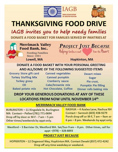 IAGB - Thanksgiving Food Drive