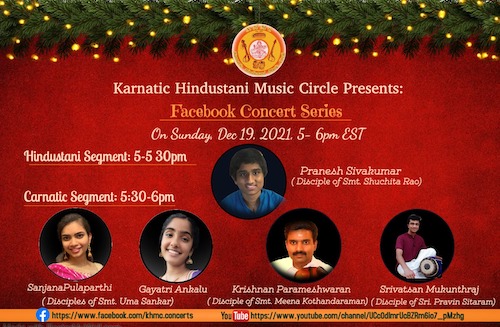 KHMC Concert: Pranesh Sivakumar, Sanjana Pulaparthi, Gayatri Ankalu, Krishnan Parameshwaran, And Srivatsan Mukunthraj