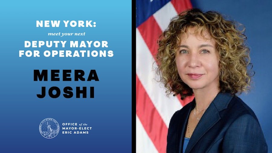 Meera Joshi Named Deputy Mayor By New York City Mayor-elect Eric Adams