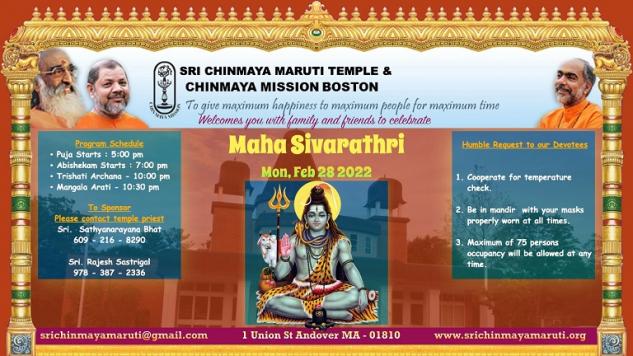 Maha Shivaratri Celebrations At Chinmaya Mission Boston