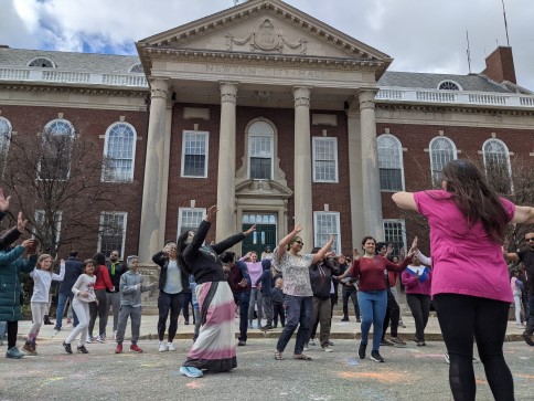 Holi Celebrated In Newton MA