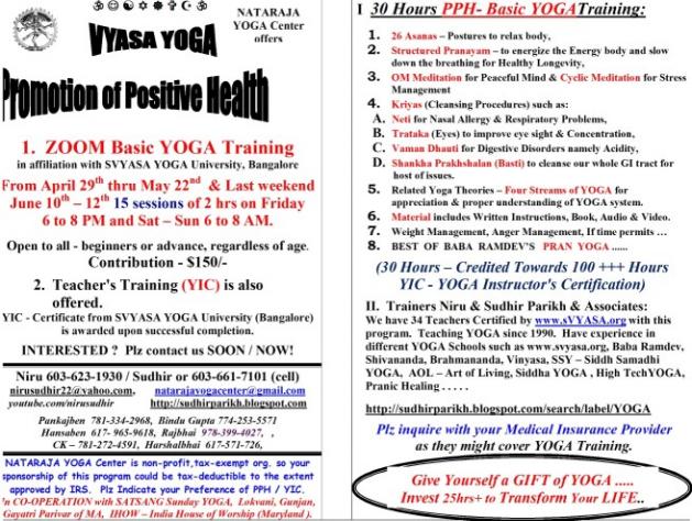 Vyasa Yoga - Promotion Of Positive Health Program